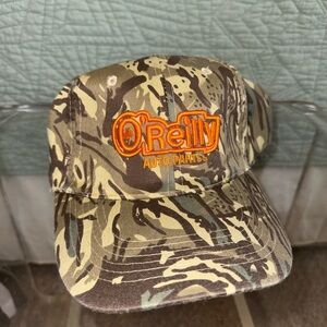 Camouflage Hat - Orange Logo